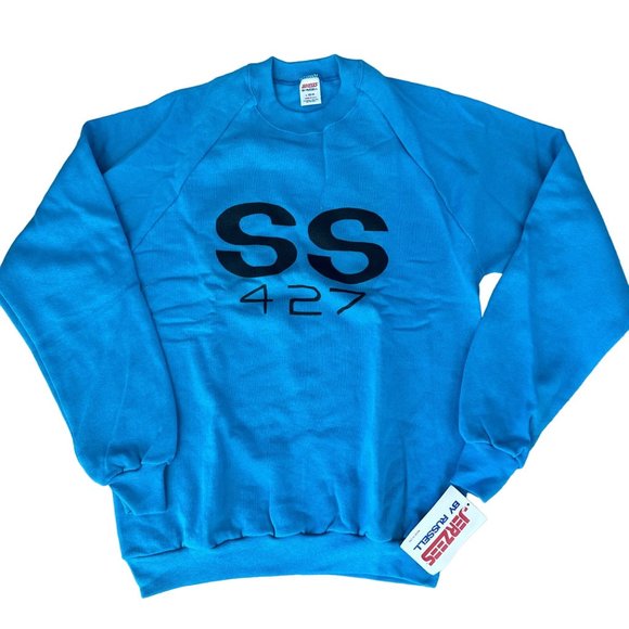 Vintage 1980's NWT SS 427 Chevy‎ Impala Long Sleeve Crew Neck Sweatshirt Sz L - Picture 1 of 3